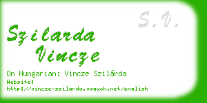 szilarda vincze business card
